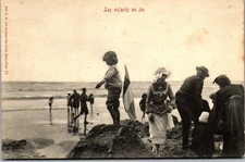 BELGIQUE PLAGE  carte postale ancienne [GIT-0095]