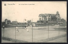 Old postcard Coq-sur-Mer, game of lawn-tennis and large hotel 