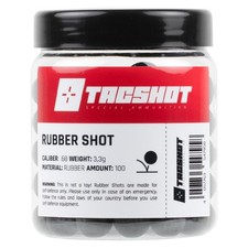 TacShot Munitions BILLES EN CAOUTCHOUC Cal. 68 (100 Coups)