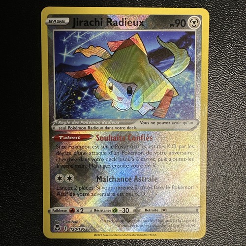 Carte pokemon jirachi radieux - carte,