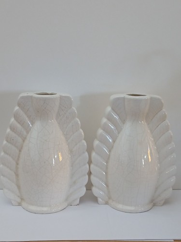 Paire vase palmettes en - paire, de