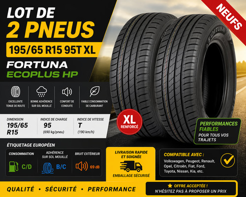 Lot pneus 195 - de,