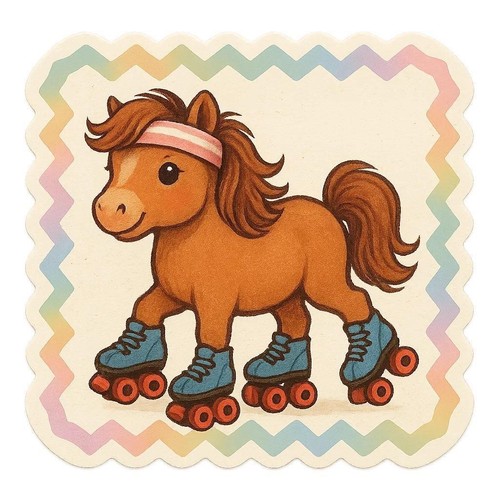 Poney shetland sur patins - shetland, à