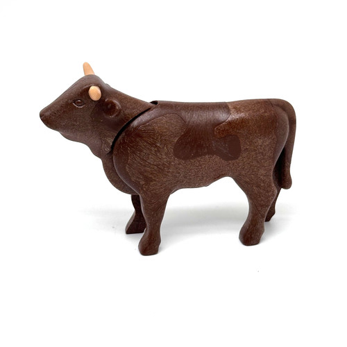 Playmobil ferme boeuf brun - ferme, *