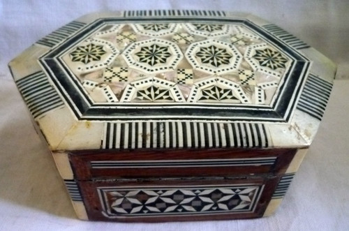 Boite bijoux marqueterie - boite,