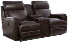 Brown Faux Leather Reclining