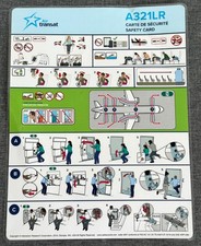 Safety Card Air Transat A321LR date 10/19