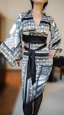 Robe kimono chic imprimée