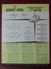 1960 DOCUMENT HISPANO-SWITZERLAND HYDRO-DISTRIBUTOR HD 20 HYDRAULIC CONTROL