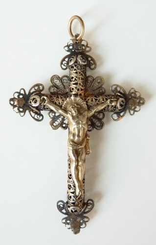 Croix argent massif - , 19e