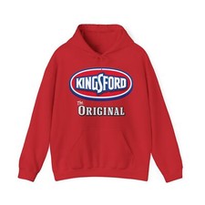 Kingsford Original Charcoal BBQ Black Blue White Hoodie Hooded Sweatshirt Pocket