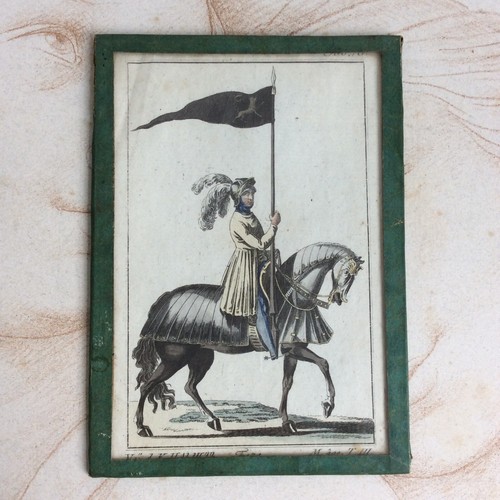 Ancienne gravure colorée - ancienne, sous