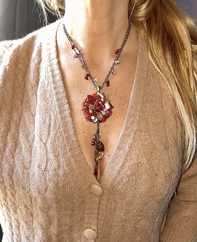 Collier avec pendentif perle - collier,