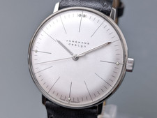 Junghans Max Bill 27.3700 White dial  Manual winding Men's Watch Vintage 34mm
