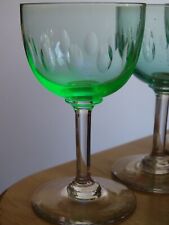 VAL ST LAMBERT 3 ANCIENS VERRES APERITIF EN CRISTALLIN OLIVES OURALINE ht 11 cm