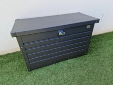 Coffre de jardin gris anthracite de marque BIOHORT en TBE