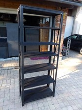 Etagère bibliothèque industrielle mètal et bois création sur mesure