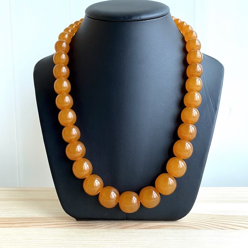 Collier ambre rond naturel - ambre,