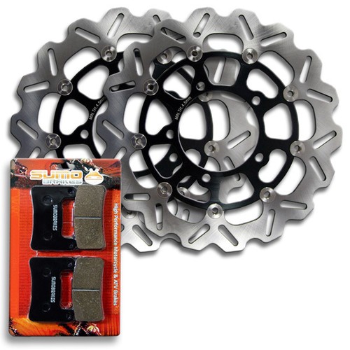 Front brake rotors pads - front,