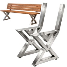 Cadre de banc avec dossier 2 x