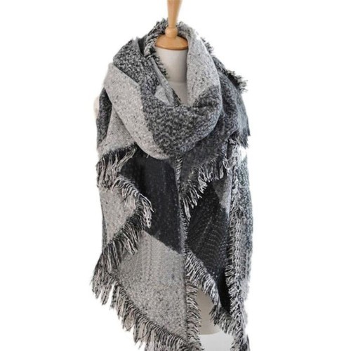 Echarpe femme plaid - femme, frangée