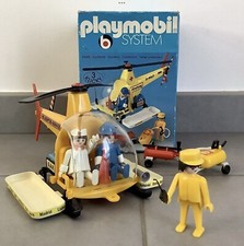 Playmobil 3247 Hélicoptère Secours Vintage COMPLET 1977 + Boîte TBE
