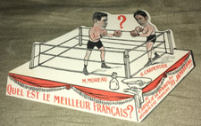 GEORGES CARPENTIER V MARCEL MOREAU-MW-BOXING-AD CARD-1913-VERY RARE FROM FRANCE!