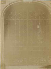 Paris, Wrought Iron Grids in the Place des Etats-Unis Vintage Albumen Print. 