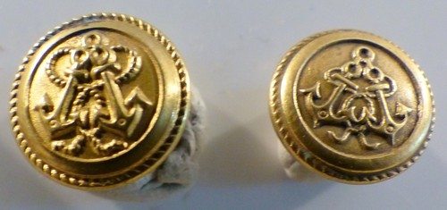 Boutons ancre de marine - de,