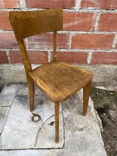 Vintage Scandinavian Raw Wood Antique Bistro Chair #C600
