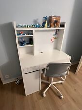 Chambre enfant complète blanche : Lit + matelas + bureau + chevet