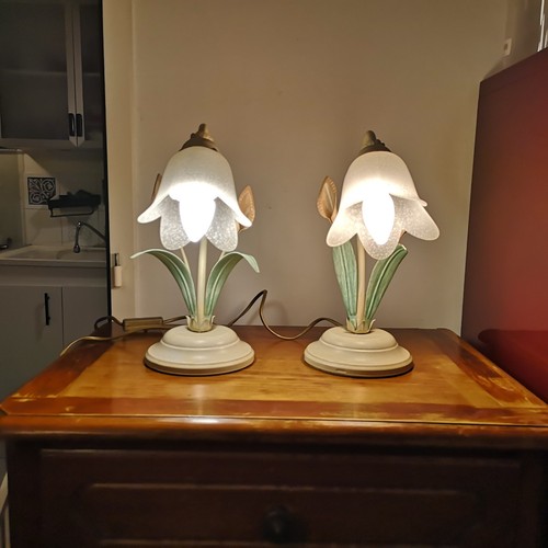 Paire lampe chevet fleur - paire,