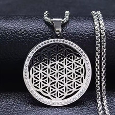 Collier femme argent fleur de