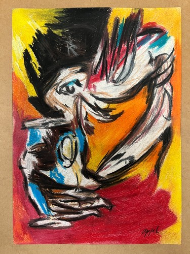 Dessin karel appel sur papier - karel,