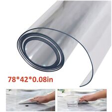 PVC Clear Table Cover Waterproof Tablecloth Transparent Desk Protector Pad Mat