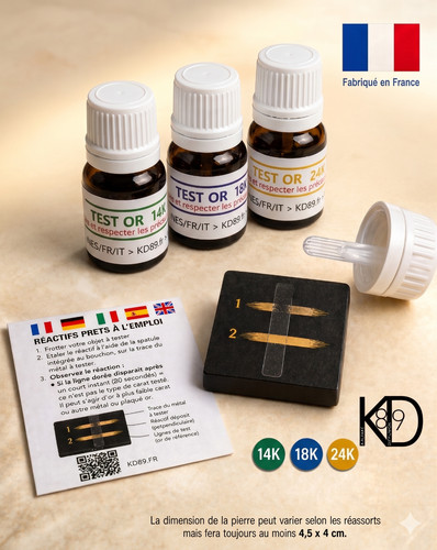 Kit testeur acide 14k 18k - kit,
