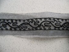 ANTIQUE BLACK EMBROIDERY LACE