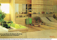 PUBLICITE ADVERTISING 094  1974   JACOB DELAFON  sanitaires baignoire repos (2p)