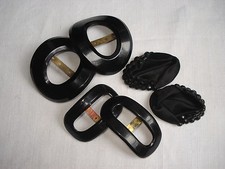 3 Pairs Black Antique Shoe Loops