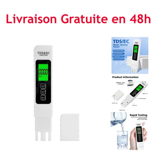 Testeur qualité eau - eau, 3-en-1