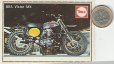 Autocollant. PANINI.  SUPERMOTO. BSA Victor MX n° 39. 1975