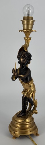 Ancienne lampe putto régule - putto,
