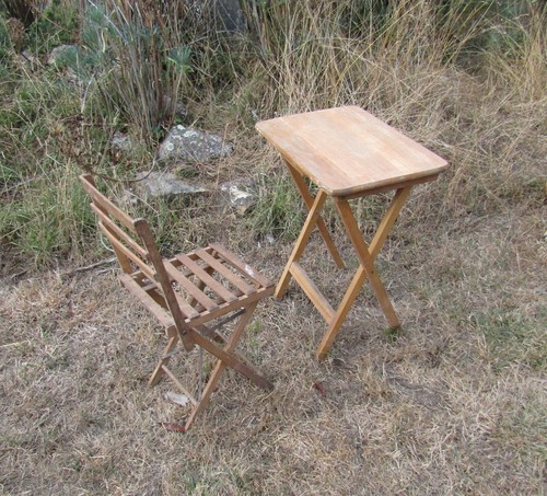 Anciennes table chaise - anciennes, et