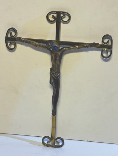 Crucifix bronze doré - crucifix,