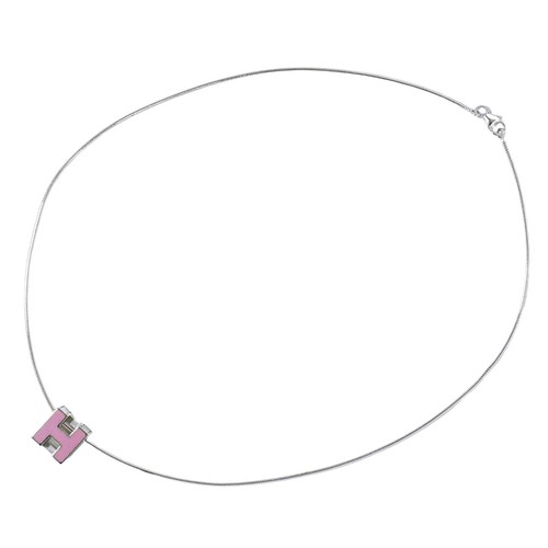 Collier métal argenté - en,