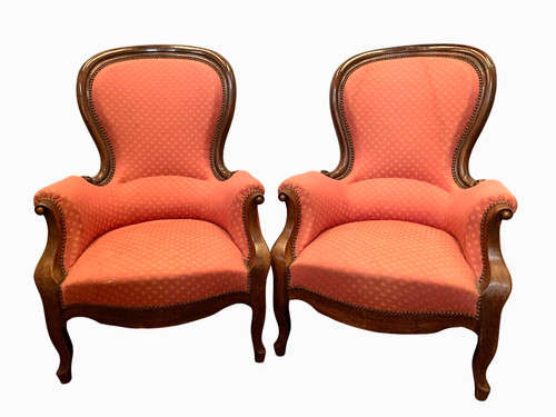 Paire fauteuils louis - fauteuils,
