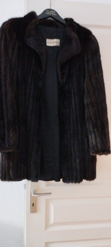 Manteau veste noire fourrure - noire,