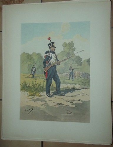 Ancienne gravure militaire - ancienne,