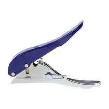 Portable Single Hole Drill 8mm Blue for Labels, Cards, Paper, Cardboard