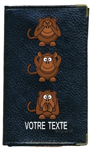 Etui carte grise noir - , cuir